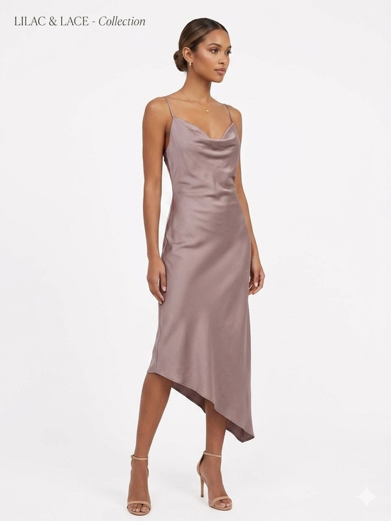 Forever 21 Dresses & Skirts - Forever 21 Satin Asymmetrical Slip Dress